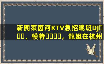 新開萊茵河KTV急招晚班DJ、模特，龍姐在杭州帶你上班